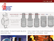 Tablet Screenshot of butcherblocksauces.com